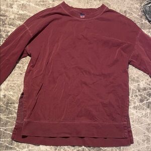 Old Navy Unisex Dark Red Long Sleeve Tee
